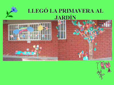 Los pequeños de jardincito construyeron un mural con la llegada de la Primavera